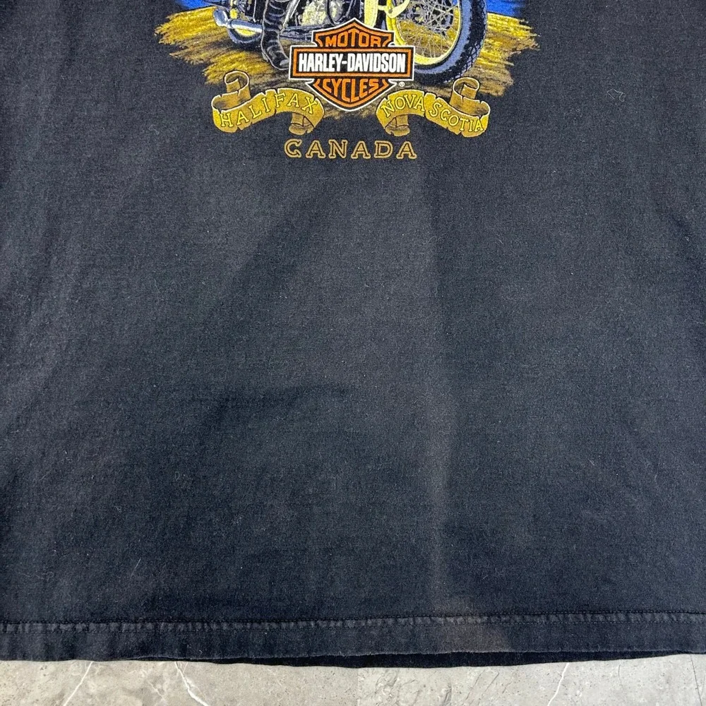 90s Vintage Harley Davidson Graphic Tee Mens Large Sleeveless Canada Polar Bear